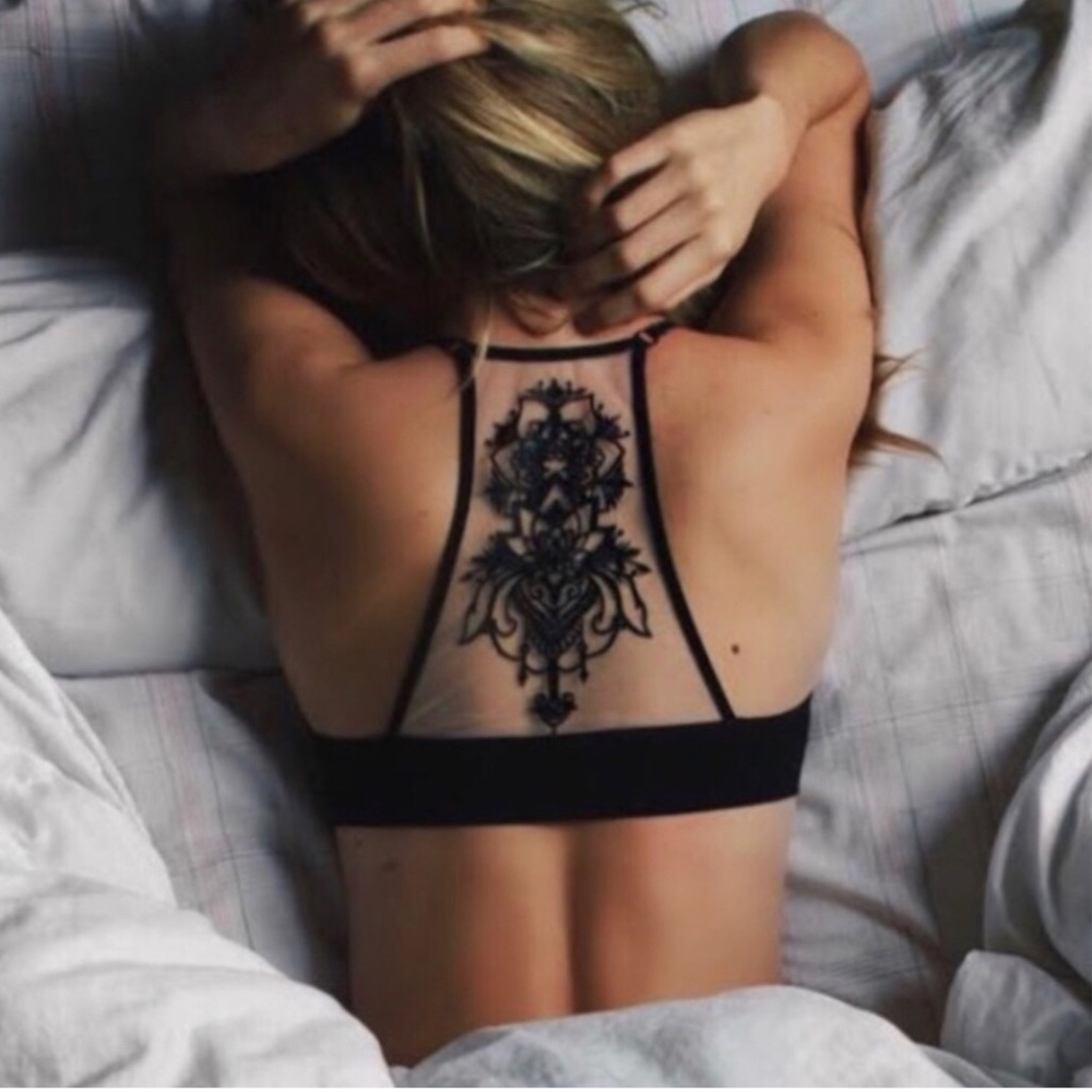 Tattoo Lace-Back Bralette in Black NEW - Picture 10 of 14